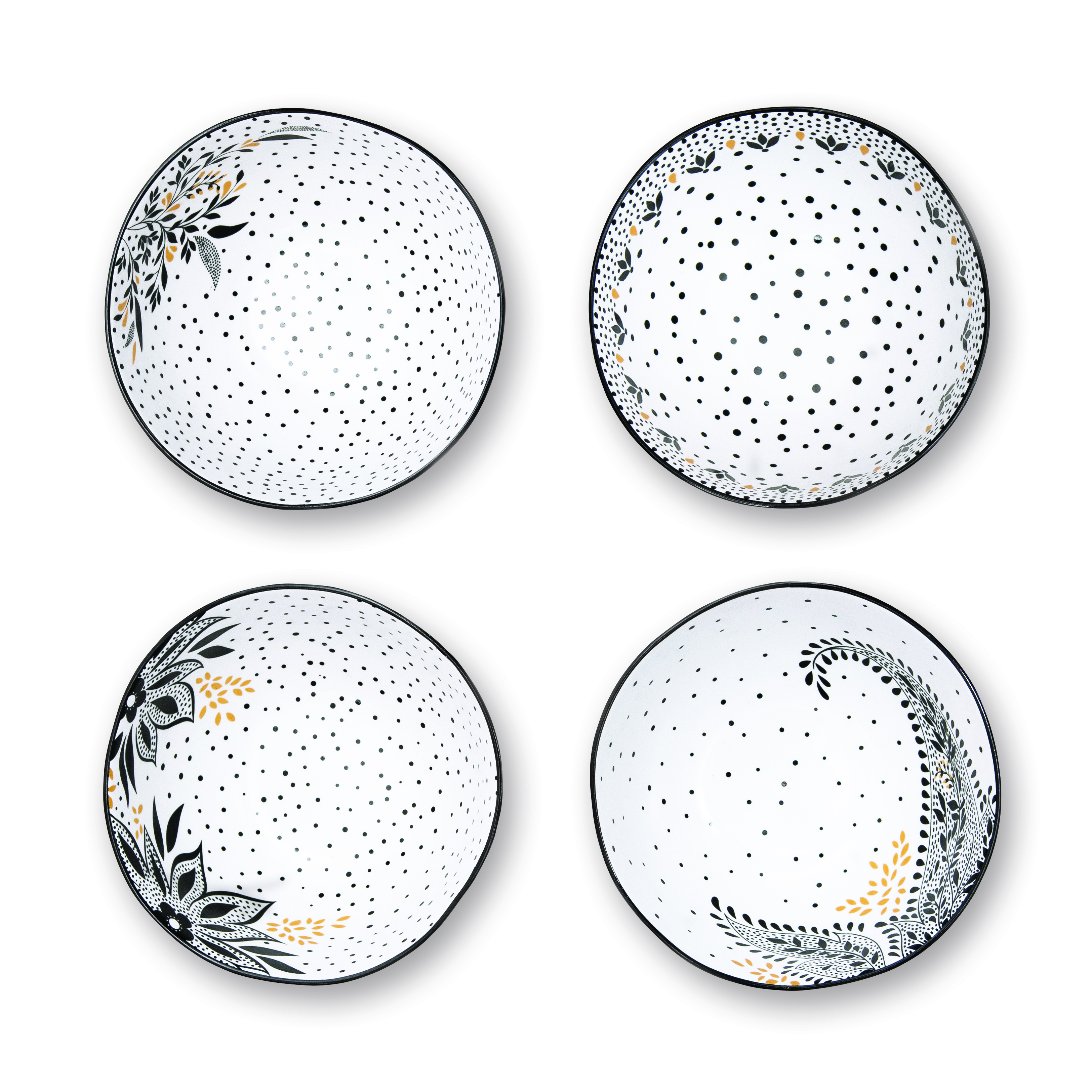 Sara Miller Artisanne Noir Set of 4 Rice Bowls image number null